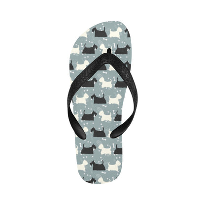 Scottish Terriers Print Design LKS301 Flip Flops