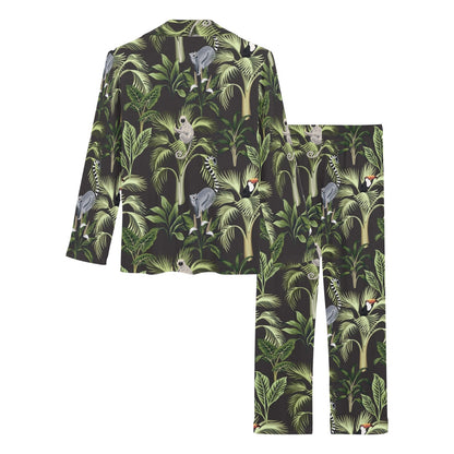 Rainforest Pattern Print Design RF05 Women's Long Pajama Set