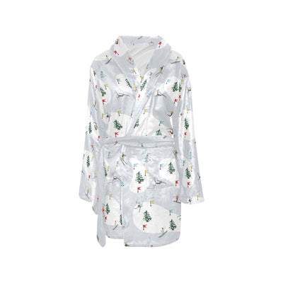 Ski Print Design LKS305 Women's Fleece Robe