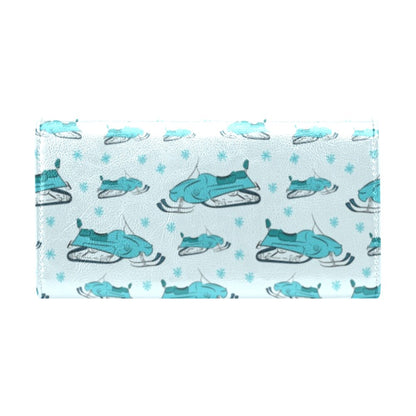 Snowmobile Print Design LKS301 Women's Trifold Wallet