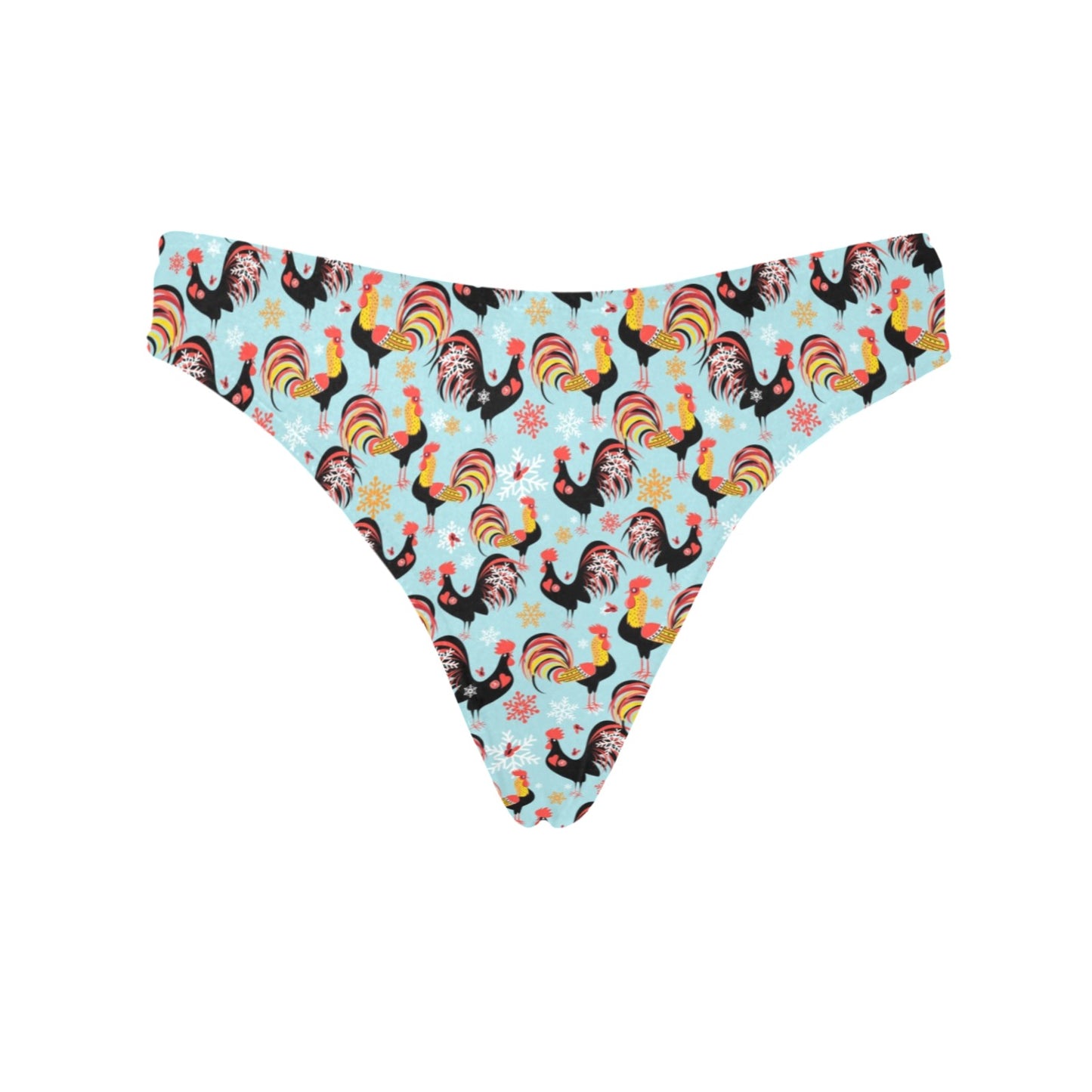 Rooster Themed Design Women's Thongs