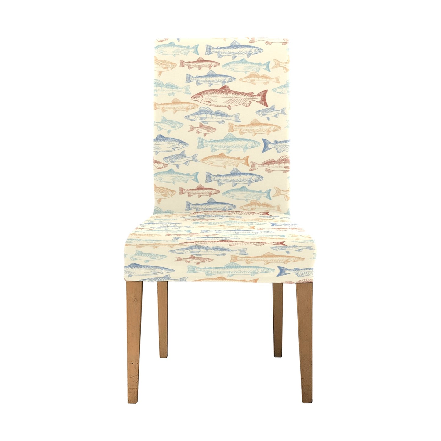 Salmon Fish Print Design LKS302 Dining Chair Slipcover