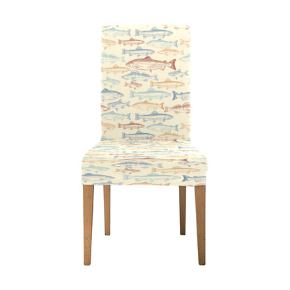 Salmon Fish Print Design LKS302 Dining Chair Slipcover