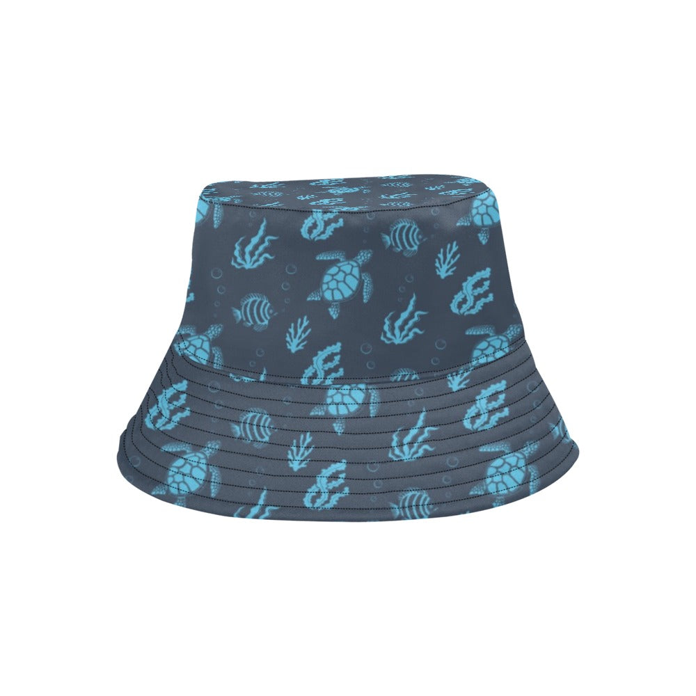 Sea Turtle Print Design LKS307 Unisex Bucket Hat