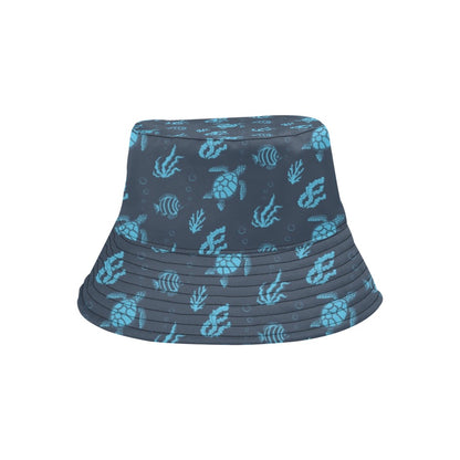 Sea Turtle Print Design LKS307 Unisex Bucket Hat