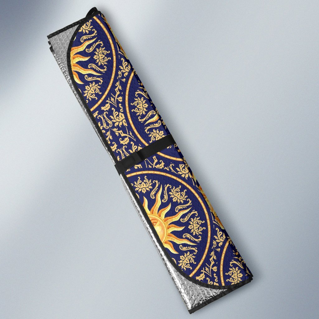 Celestial Gold Sun Face Car Sun Shade For Windshield