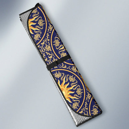 Celestial Gold Sun Face Car Sun Shade For Windshield