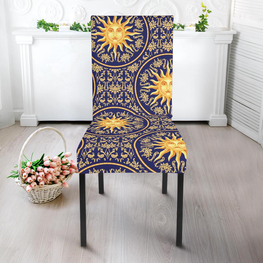 Celestial Gold Sun Face Dinning Chair Slipper-JTAMIGO.COM