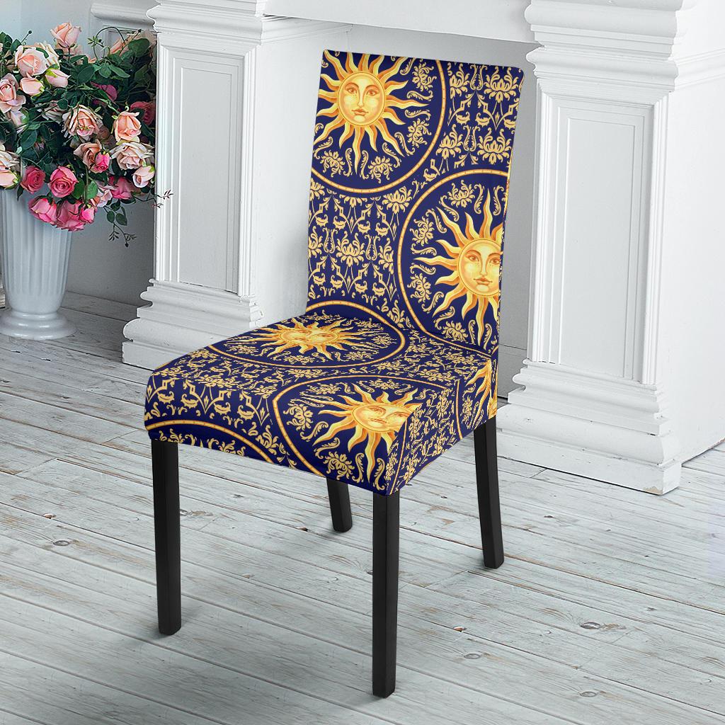 Celestial Gold Sun Face Dinning Chair Slipper-JTAMIGO.COM