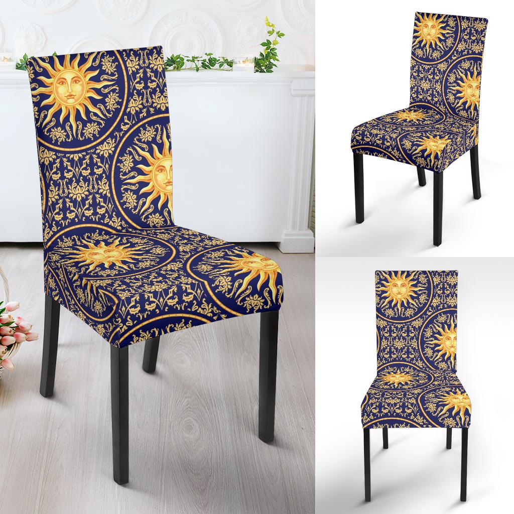 Celestial Gold Sun Face Dinning Chair Slipper-JTAMIGO.COM