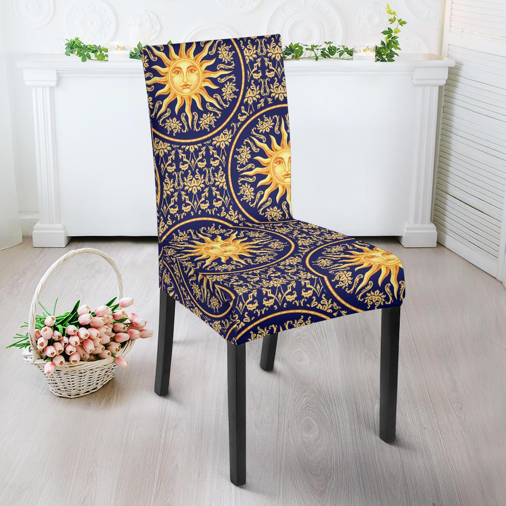 Celestial Gold Sun Face Dinning Chair Slipper-JTAMIGO.COM
