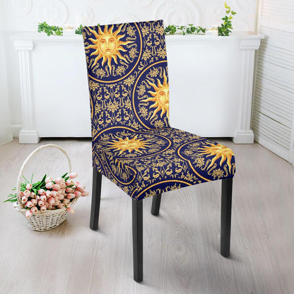 Celestial Gold Sun Face Dinning Chair Slipper-JTAMIGO.COM