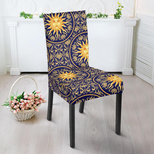 Celestial Gold Sun Face Dinning Chair Slipper-JTAMIGO.COM