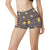 Celestial Gold Sun Face High Waisted Spandex Shorts-JTAMIGO.COM