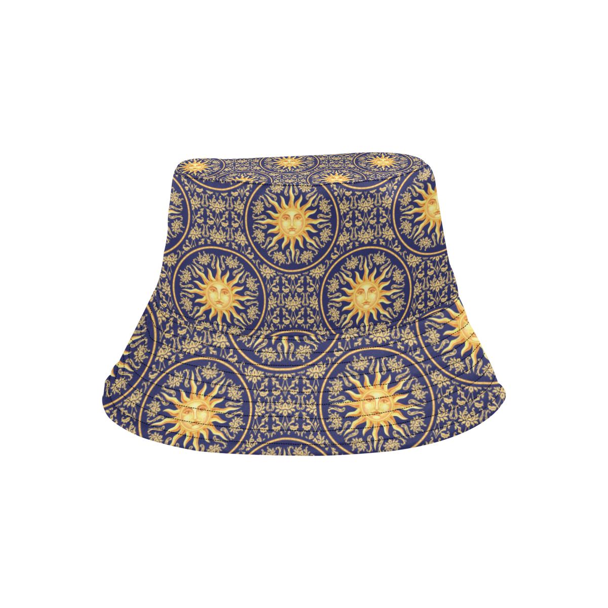 Celestial Gold Sun Face Unisex Bucket Hat