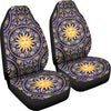 Celestial Gold Sun Face Universal Fit Car Seat Covers