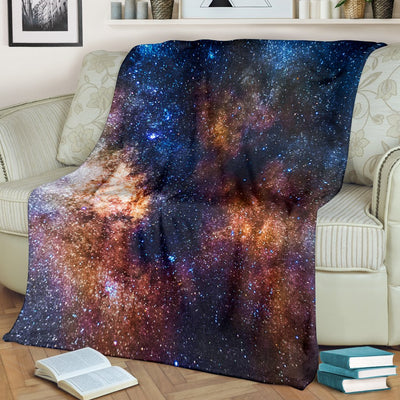 Celestial Milky Way Galaxy Fleece Blanket
