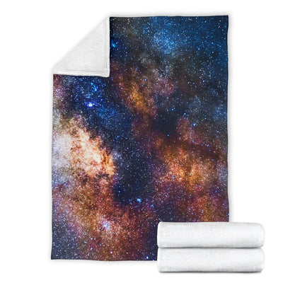 Celestial Milky Way Galaxy Fleece Blanket
