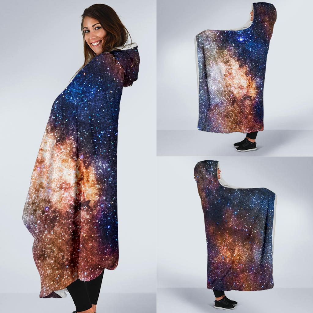 Celestial Milky way Galaxy Hooded Blanket-JTAMIGO.COM