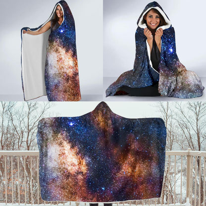 Celestial Milky way Galaxy Hooded Blanket-JTAMIGO.COM