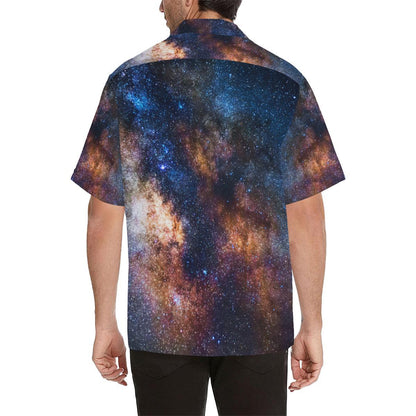 Celestial Milky way Galaxy Men Aloha Hawaiian Shirt