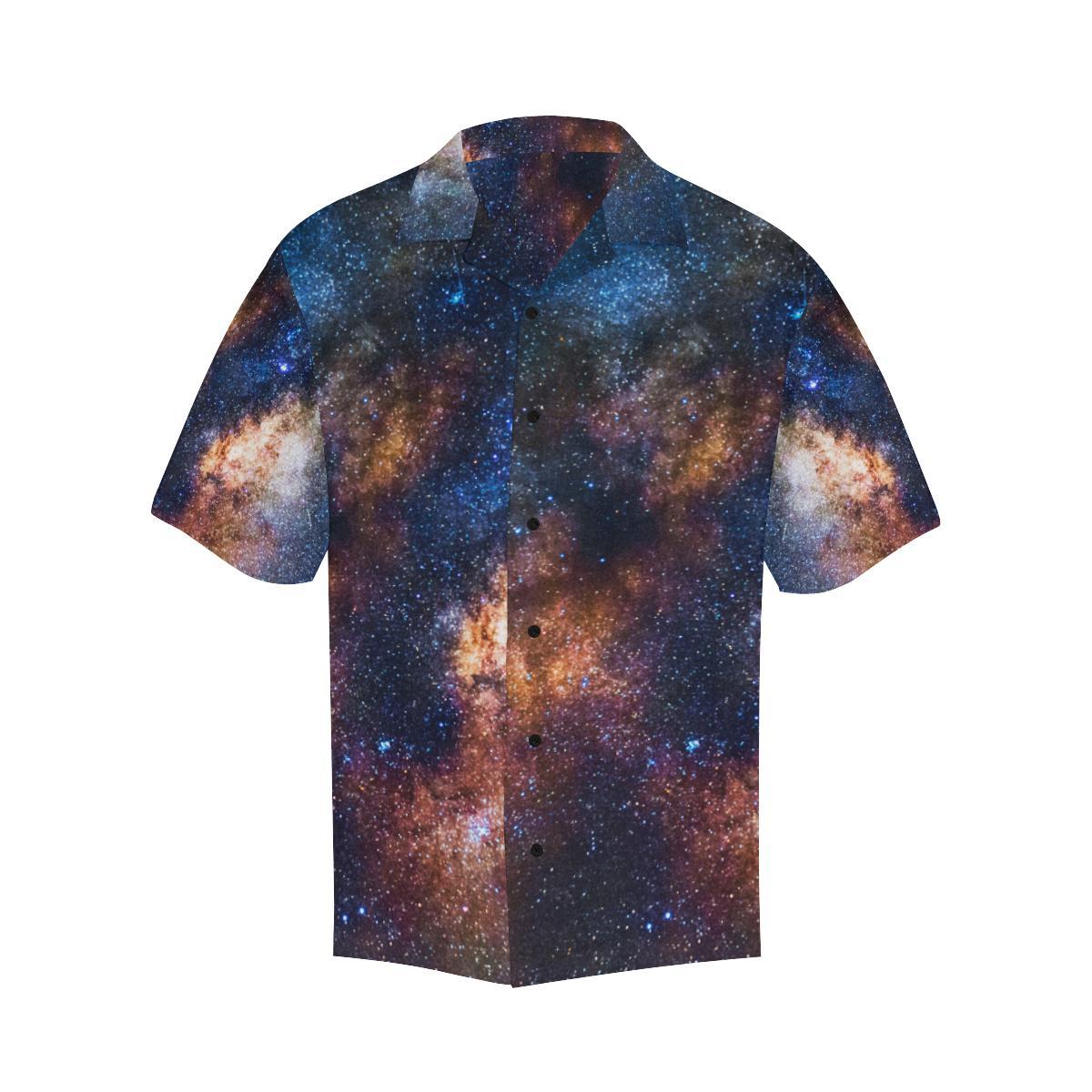 Celestial Milky way Galaxy Men Aloha Hawaiian Shirt