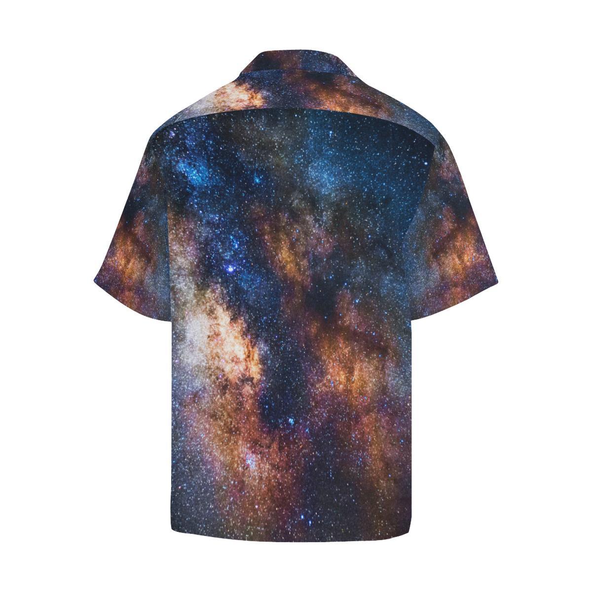 Celestial Milky way Galaxy Men Aloha Hawaiian Shirt