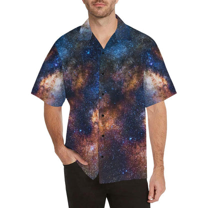 Celestial Milky way Galaxy Men Aloha Hawaiian Shirt