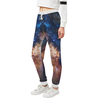 Celestial Milky way Galaxy Unisex Casual Sweatpants (Model L11)-JTAMIGO.COM