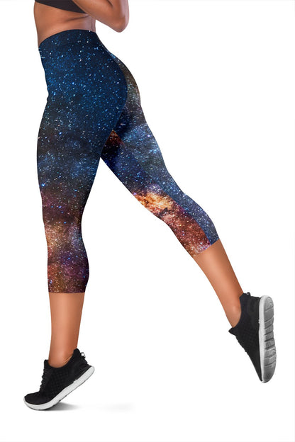 Celestial Milky way Galaxy Women Capris