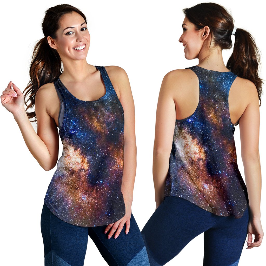 Celestial Milky Way Galaxy Women Racerback Tank Top