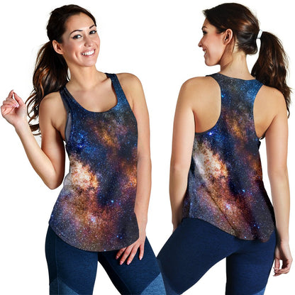 Celestial Milky Way Galaxy Women Racerback Tank Top