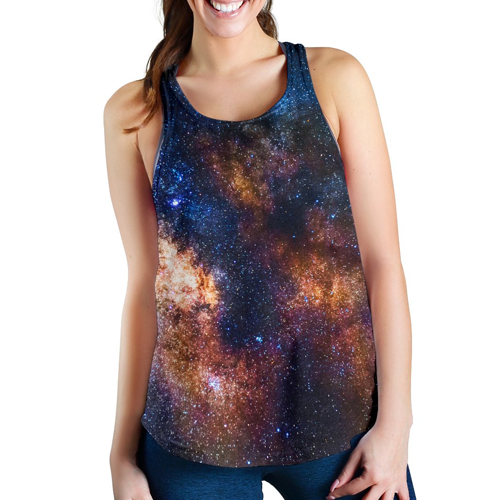 Celestial Milky Way Galaxy Women Racerback Tank Top