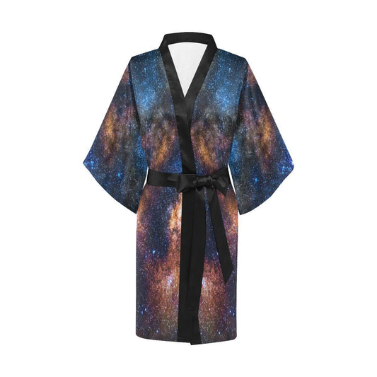 Celestial Milky way Galaxy Women Short Kimono Robe
