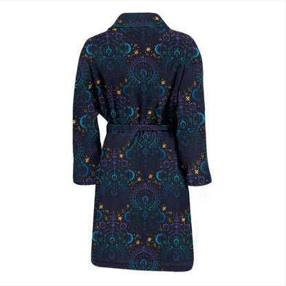Celestial Pattern Print Design 06 Men Bathrobe-JORJUNE.COM