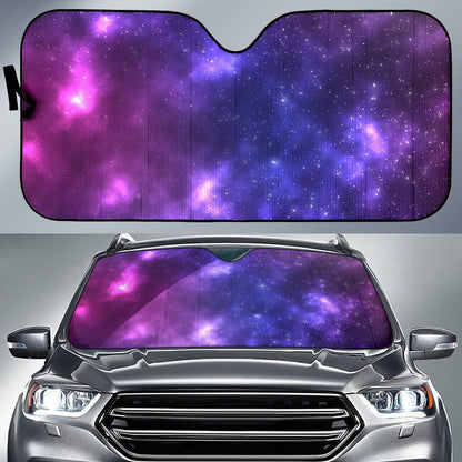 Celestial Purple Blue Galaxy Car Sun Shade For Windshield