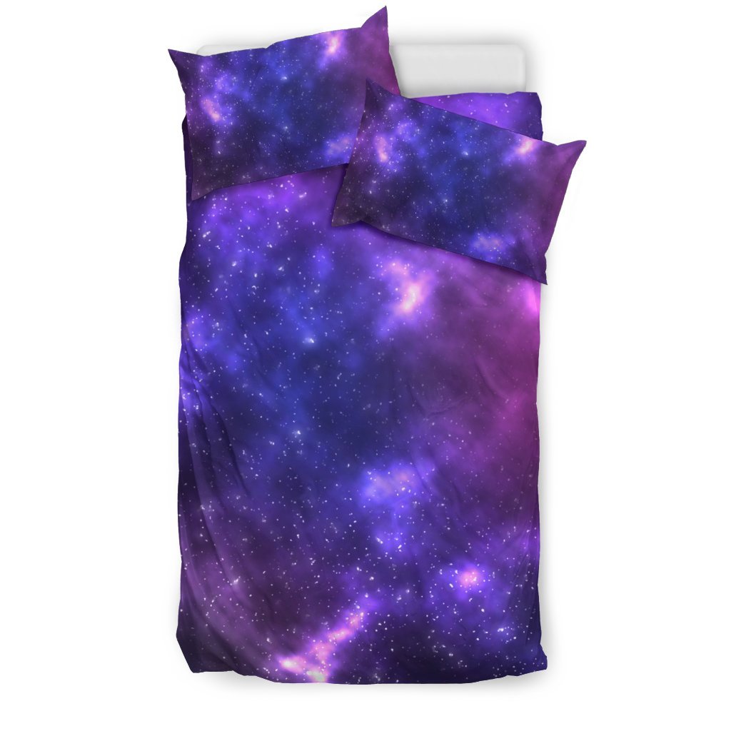 Celestial Purple Blue Galaxy Duvet Cover Bedding Set