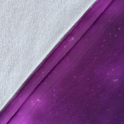 Celestial Purple Blue Galaxy Fleece Blanket