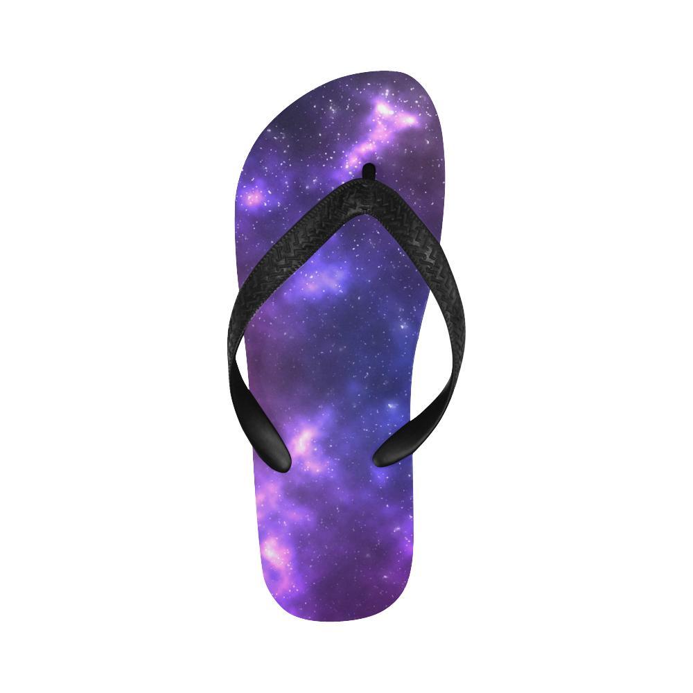 Celestial Purple Blue Galaxy Flip Flops-JTAMIGO.COM
