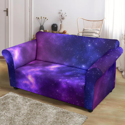Celestial Purple Blue Galaxy Loveseat Slipcover-JTAMIGO.COM