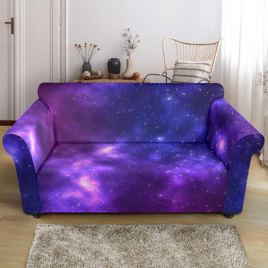 Celestial Purple Blue Galaxy Loveseat Slipcover-JTAMIGO.COM