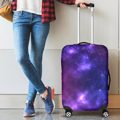 Celestial Purple Blue Galaxy Luggage Cover Protector