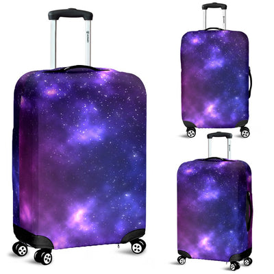 Celestial Purple Blue Galaxy Luggage Cover Protector