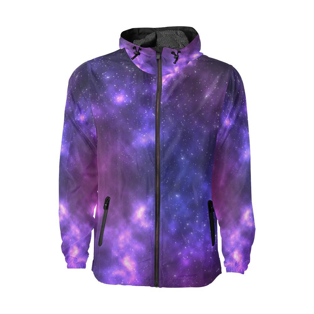 Celestial Purple Blue Galaxy Men Windbreaker Jacket-JTAMIGO.COM