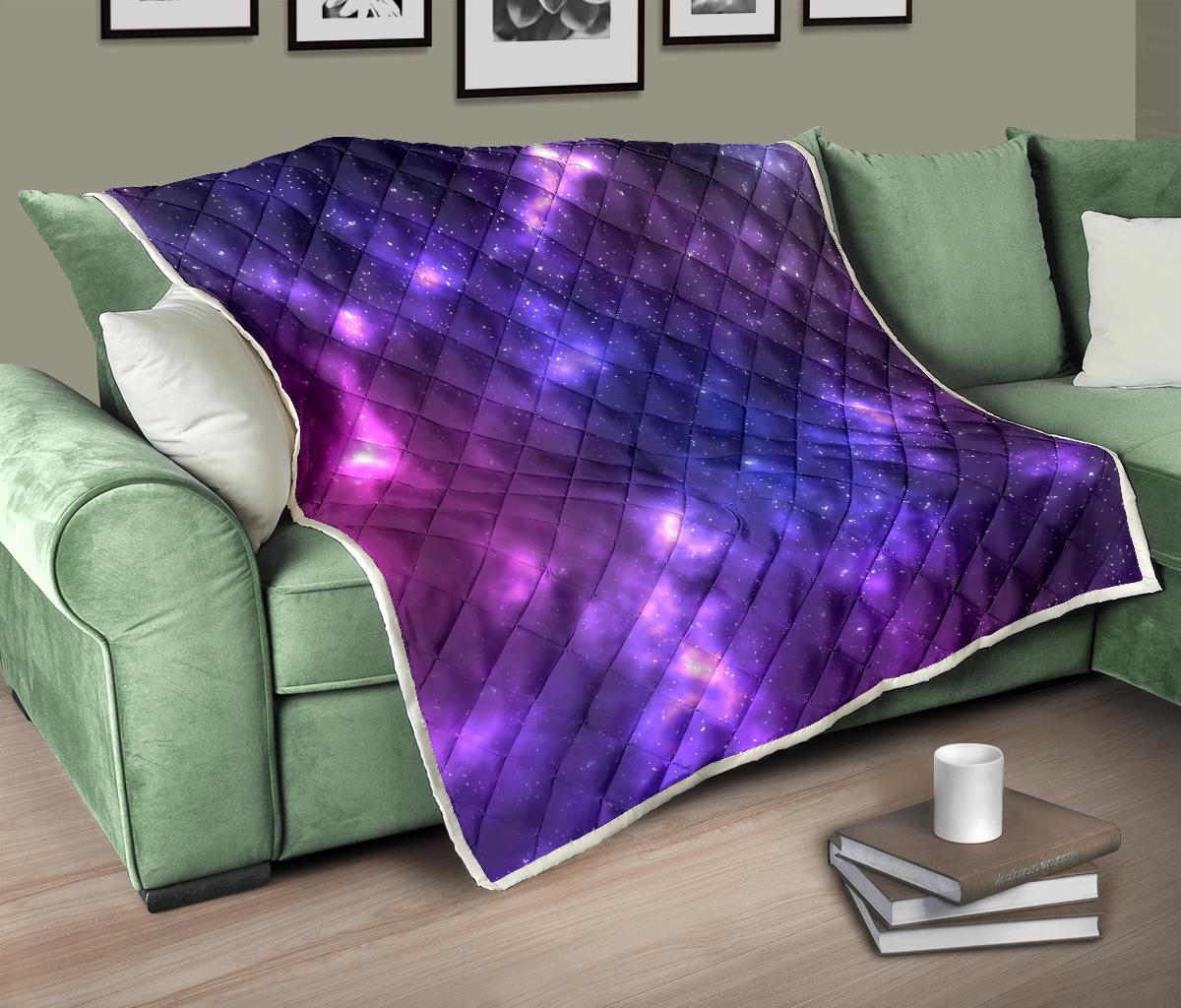 Celestial Purple Blue Galaxy Premium Quilt-JTAMIGO.COM