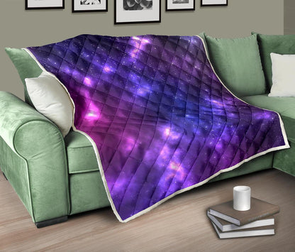 Celestial Purple Blue Galaxy Premium Quilt-JTAMIGO.COM