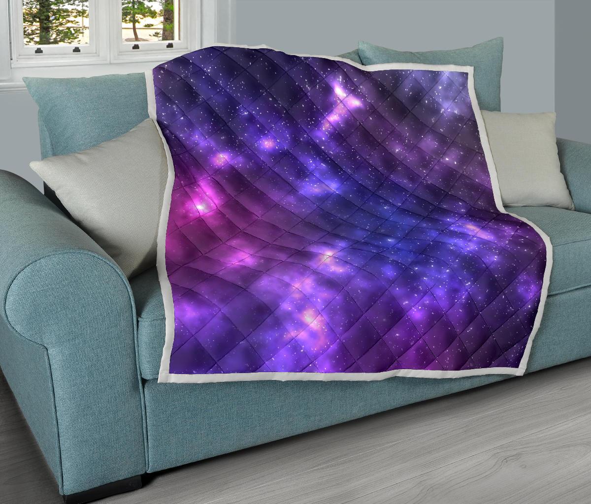 Celestial Purple Blue Galaxy Premium Quilt-JTAMIGO.COM