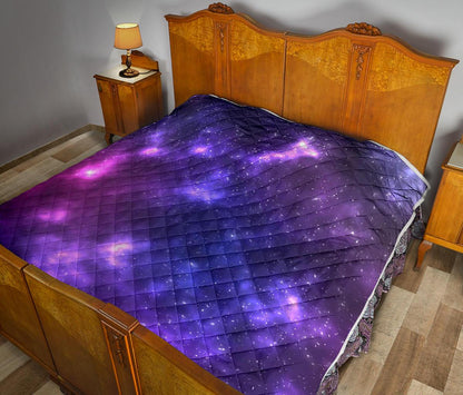 Celestial Purple Blue Galaxy Premium Quilt-JTAMIGO.COM