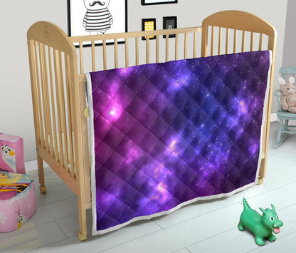 Celestial Purple Blue Galaxy Premium Quilt-JTAMIGO.COM