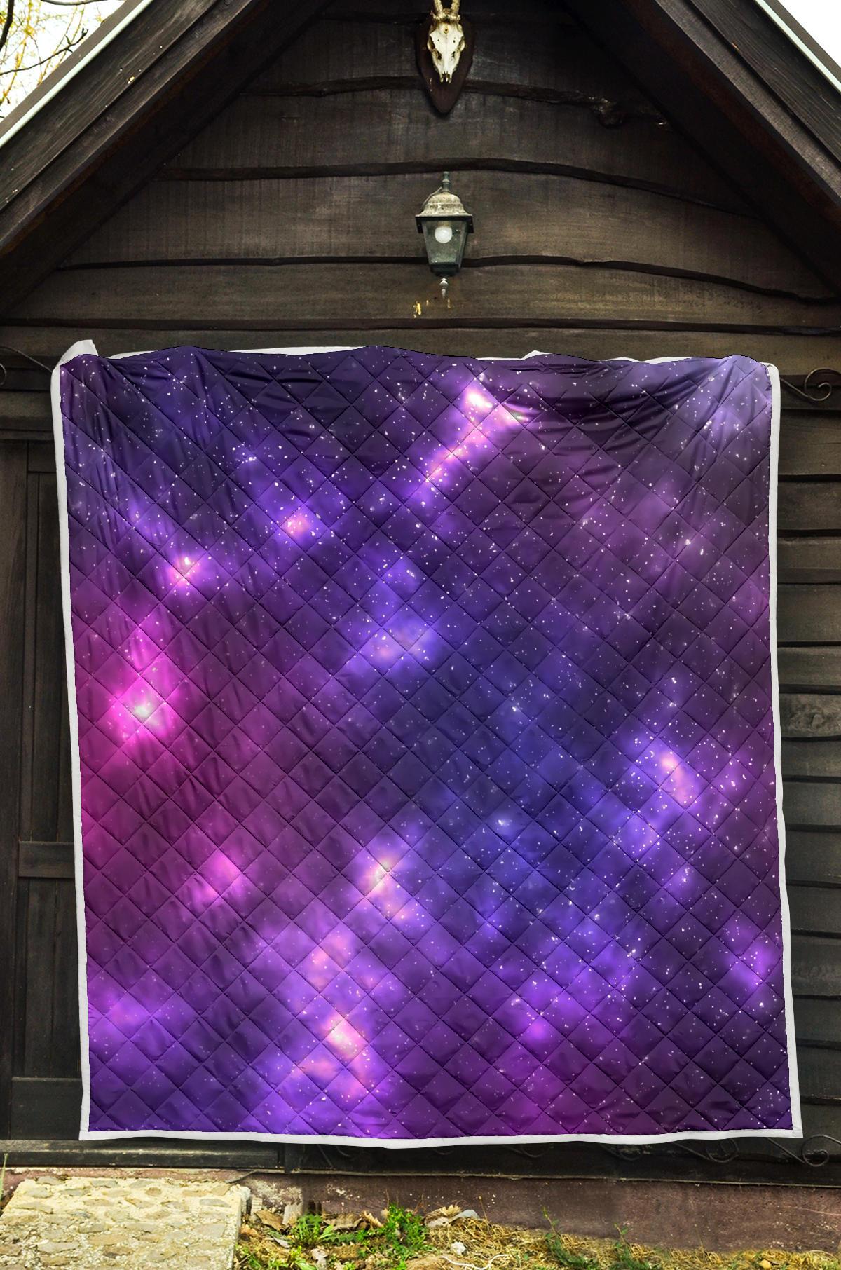 Celestial Purple Blue Galaxy Premium Quilt-JTAMIGO.COM